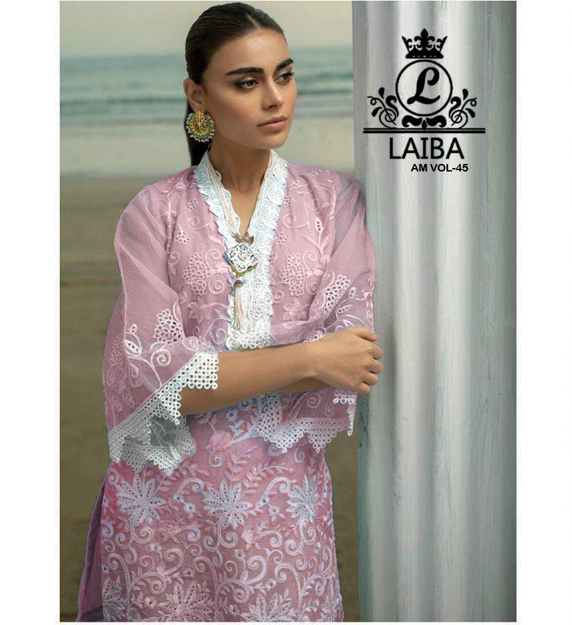 Laiba Am 45 Pure Georgette Stylish Kurti With Bottom Pakistani Collection